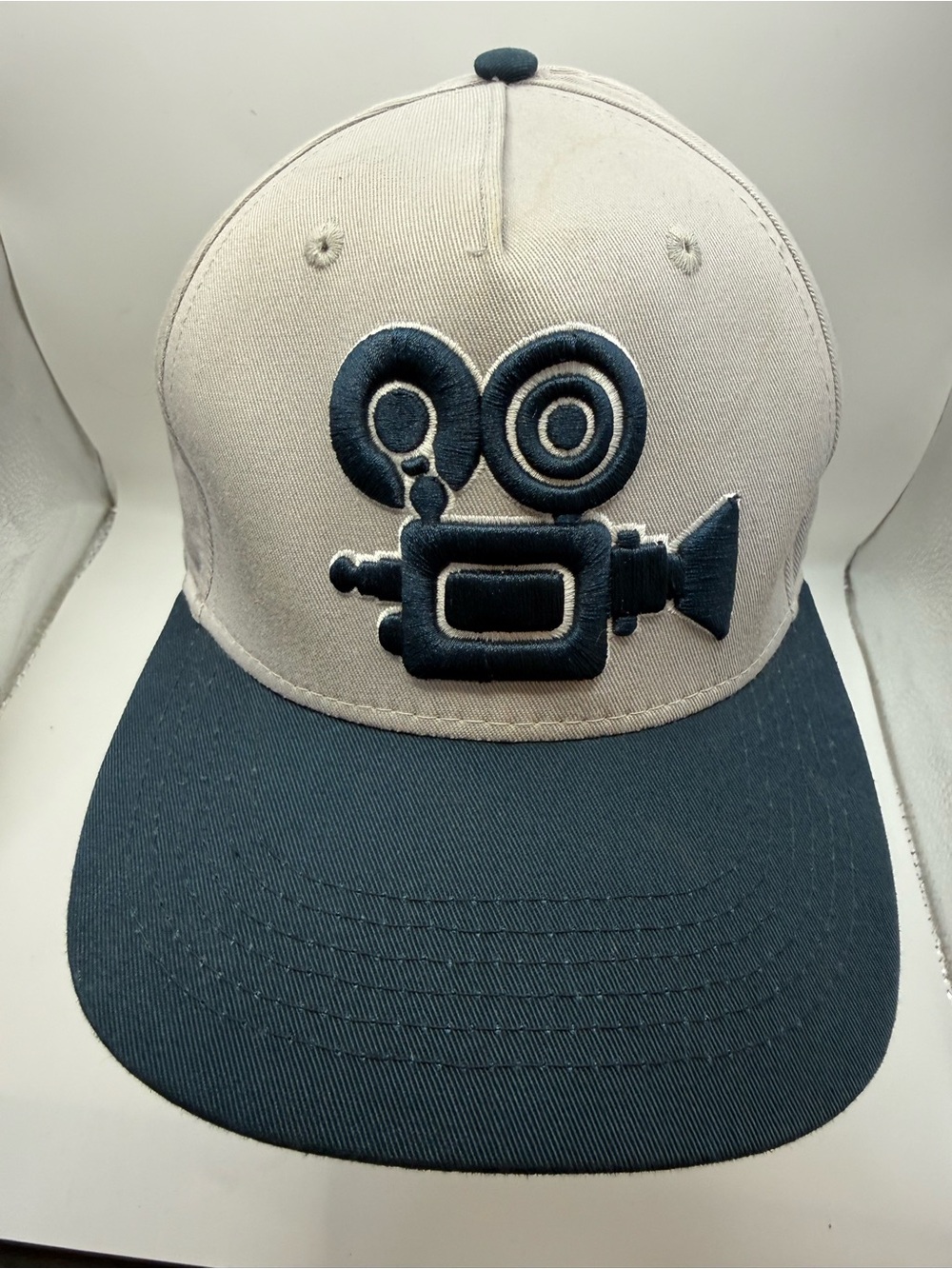 Universal Studios Movie Camera Snapback Hat Gray Navy Adjustable Baseball Cap